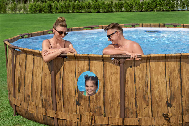 Bestway Komplett-Set Pro MAX™ Splashview™ Frame Pool rund 427 x 107 cm